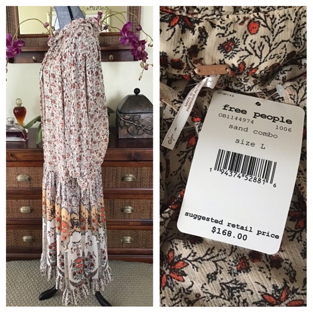 Free People Feeling Groovy Printed Maxi Dress. NWT - Picture 7 of 9